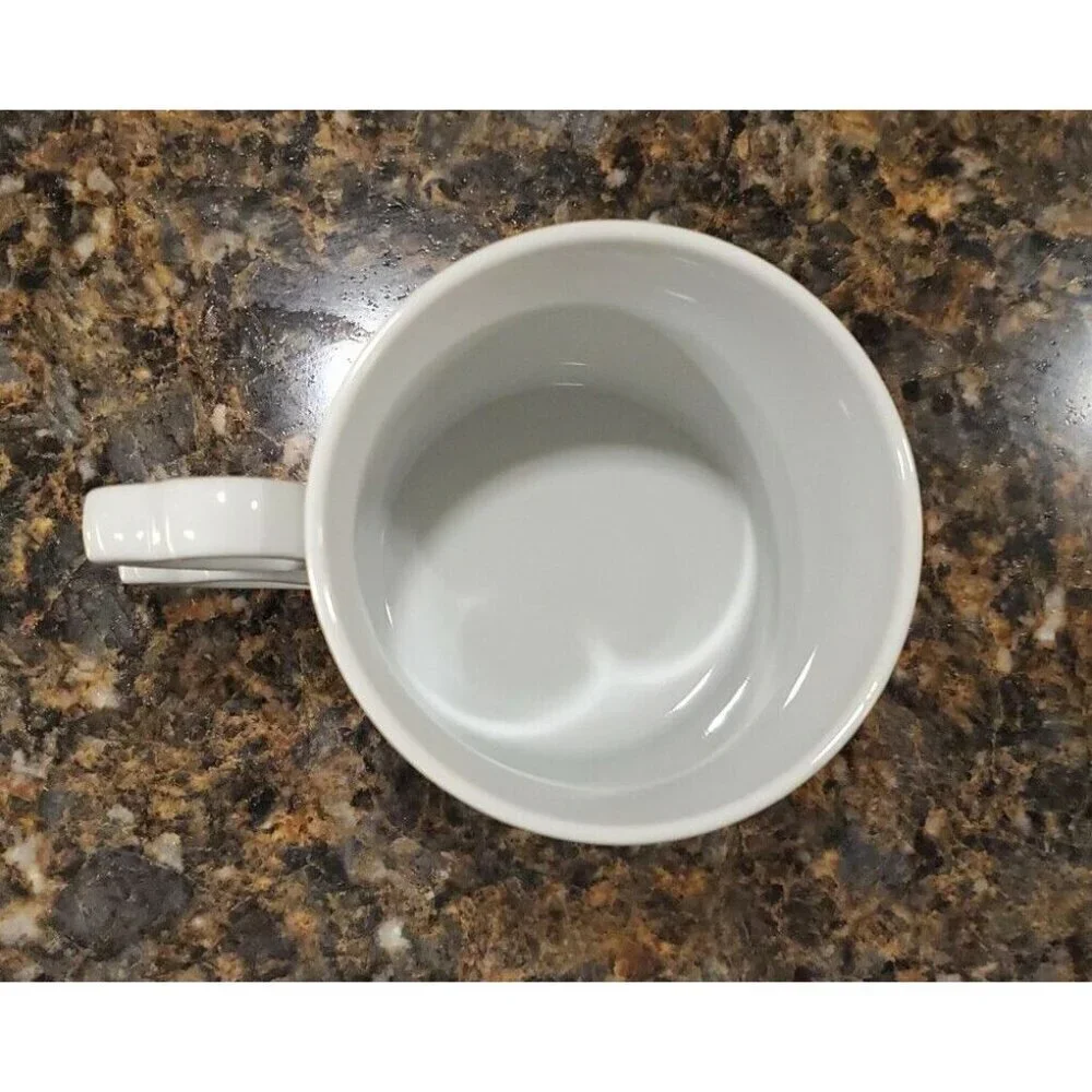 Avon Sweet Sentiments Coffee Mug Heart Shaped Handle Love Quotes White Porcelain